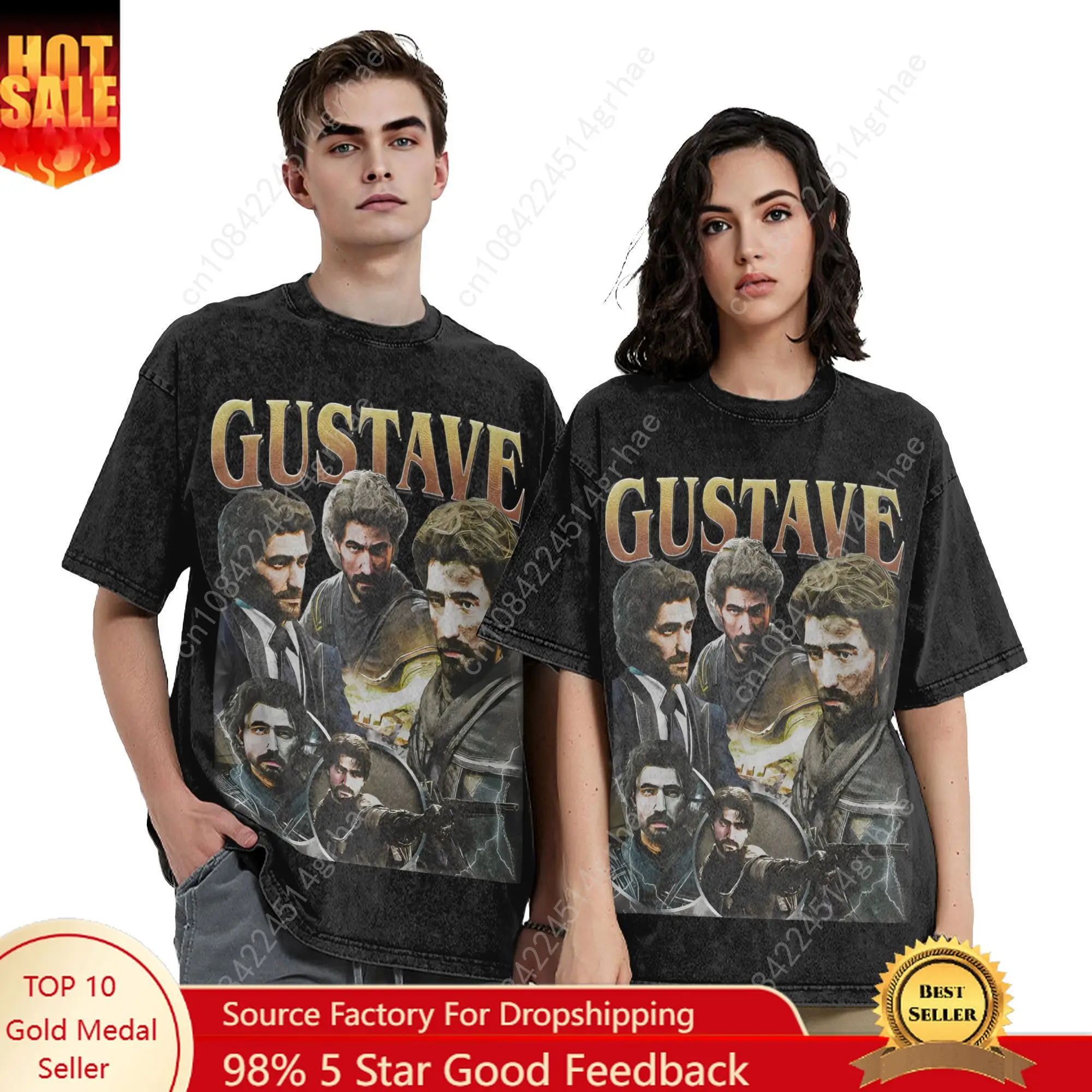 

Gustave Expedition 33 Men T Shirt Washed Fashion Tees Short Sleeve Crewneck T-Shirt 100% Cotton Classic Clothing
