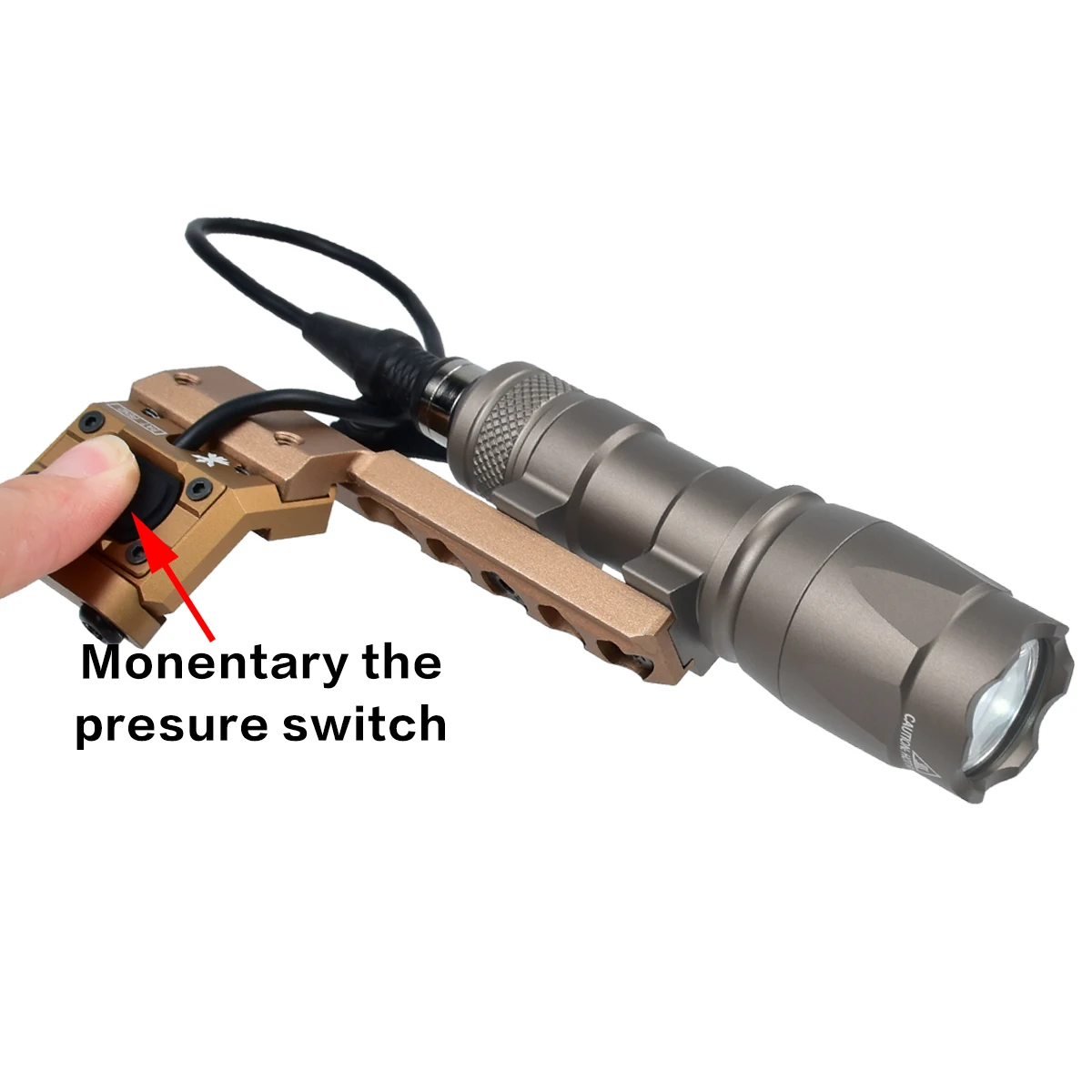 Fotografia 6: Lanterna Tática Surefire M300C M600B com Suporte Offset UNITY para M300B M600C e Interruptor Integrado