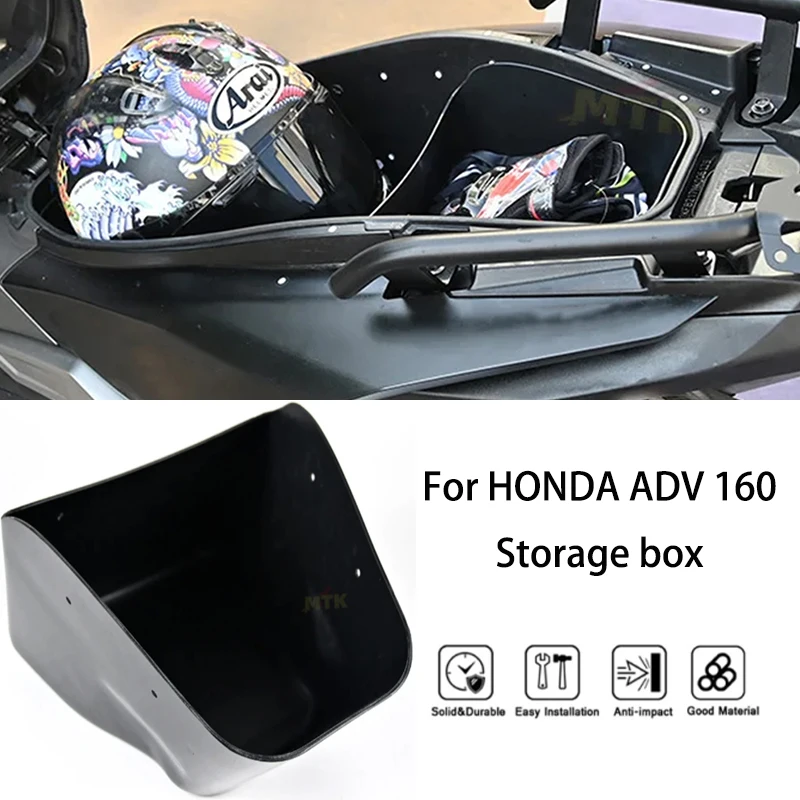 MTKRACING For HONDA ADV 160 2022-2024 Motorcycle Internal Storage Box Black ABS Lockers 3D Stereo Accessories