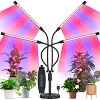 LED Desktop Stand Grow Light , Plant lights for Indoor Plants with Full Spectrum & Red Blue for Plant Growing Lamp 3/9/12H Timer