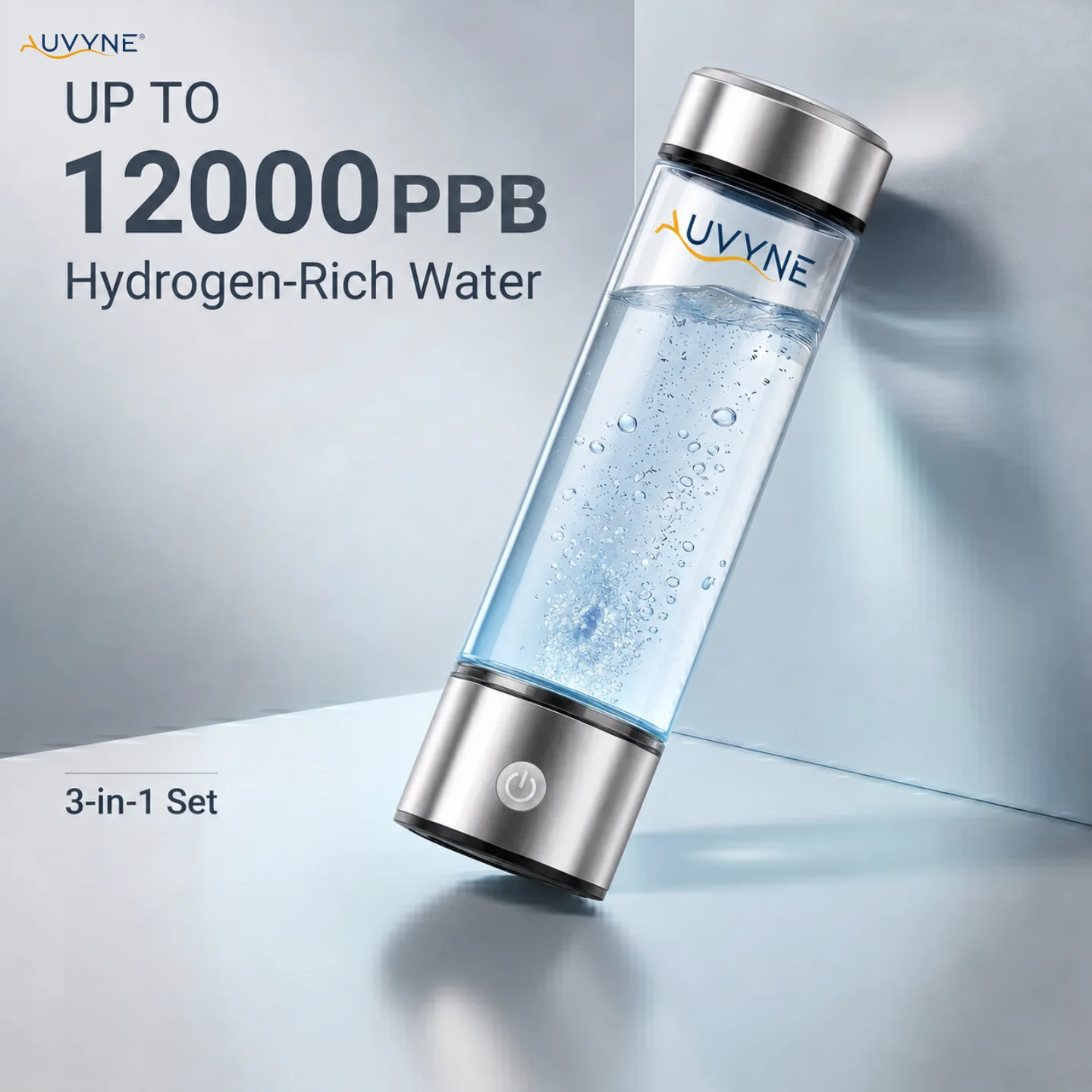 12000PPB SPE PEM Hydrogen Water Generator Bottle Portable Rechargeable Alkaline Ionizer Cup Health Drinkware for Home Travel