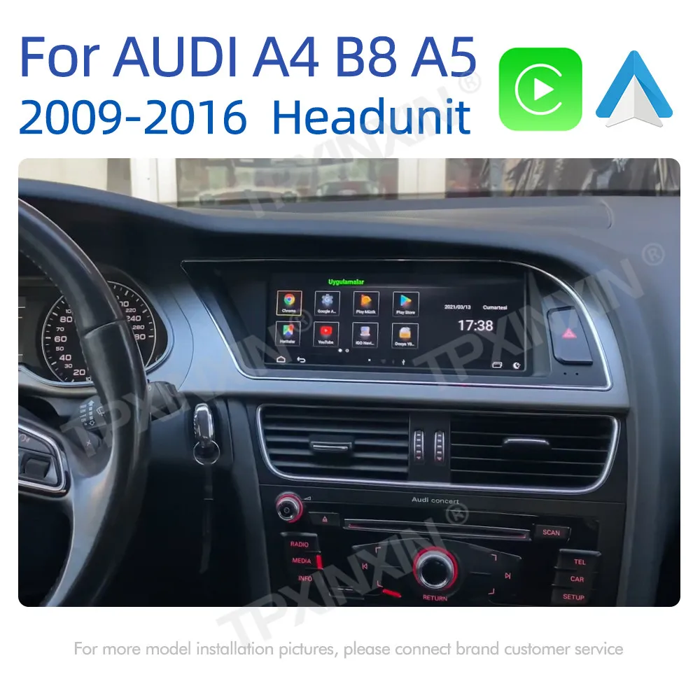 

Автомобильный радиоприемник, стереоприемник Android для Audi A4 B8 A5 2009 2010 2011 2012 2013-2014 GPS Navi, Автомобильный мультимедийный Головной блок