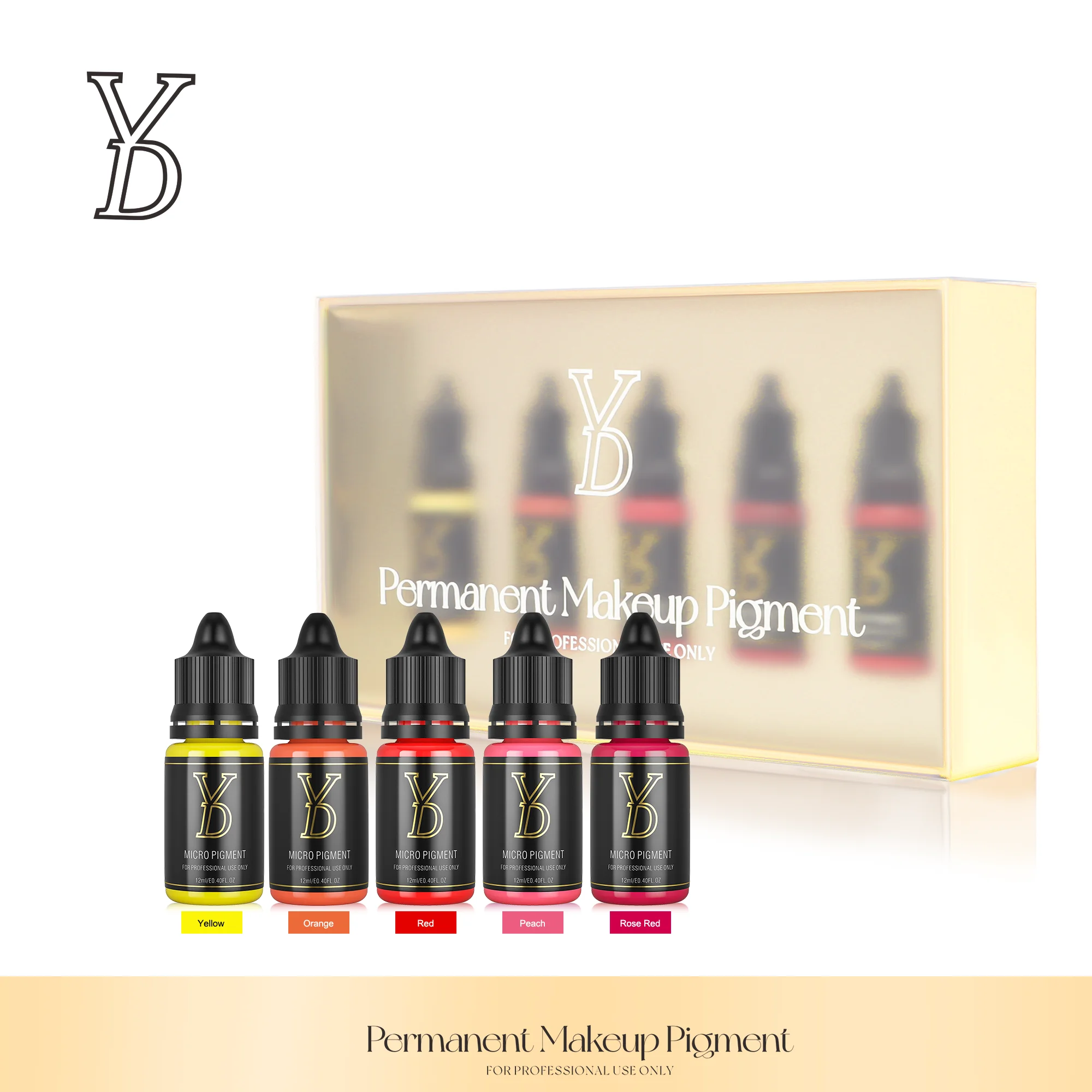 

YD PMU Lip Pigments Tattoo Ink For Semi Permanent Makeup Organic Liquid Pigment Professional Microblading Tattoos Supplies 12ML