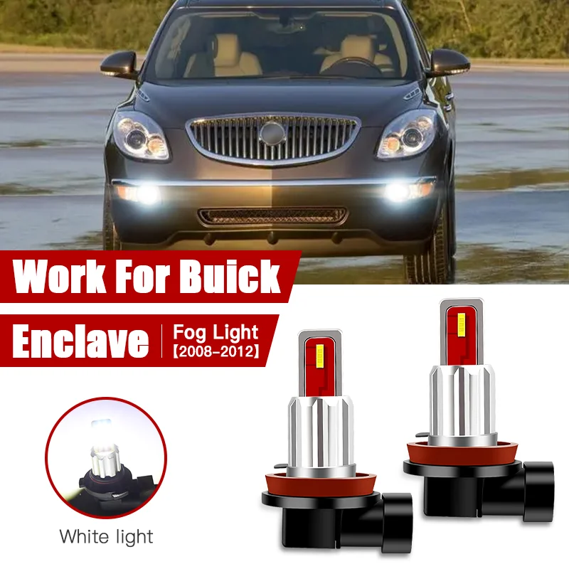 2pcs Led Car Fog Lamp for Buick Enclave 2008 2009 2010 2011 2012 H11/H8 Front Fog Light Bulb Car Accessories Canbus 12V/35W