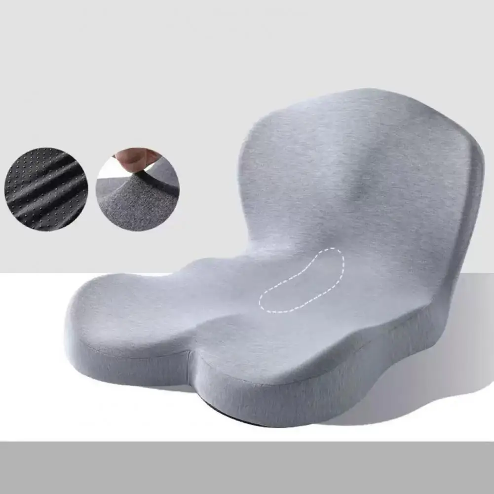 Portable Memory Foam Seat Pad Memory Foam Seat Cushion with Lumbar Support Sciatica Relief Buttocks Cushion Ergonomic for Office