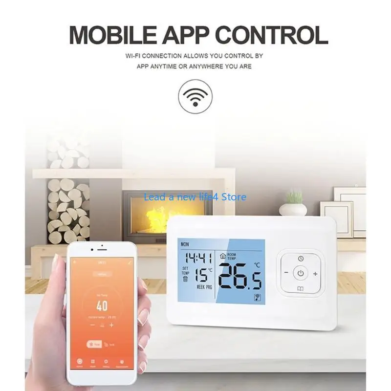 Y55E WIFI THERMOSTAT CONTROL LED شاشة عرض التدفئة الكهربائية ترموستات