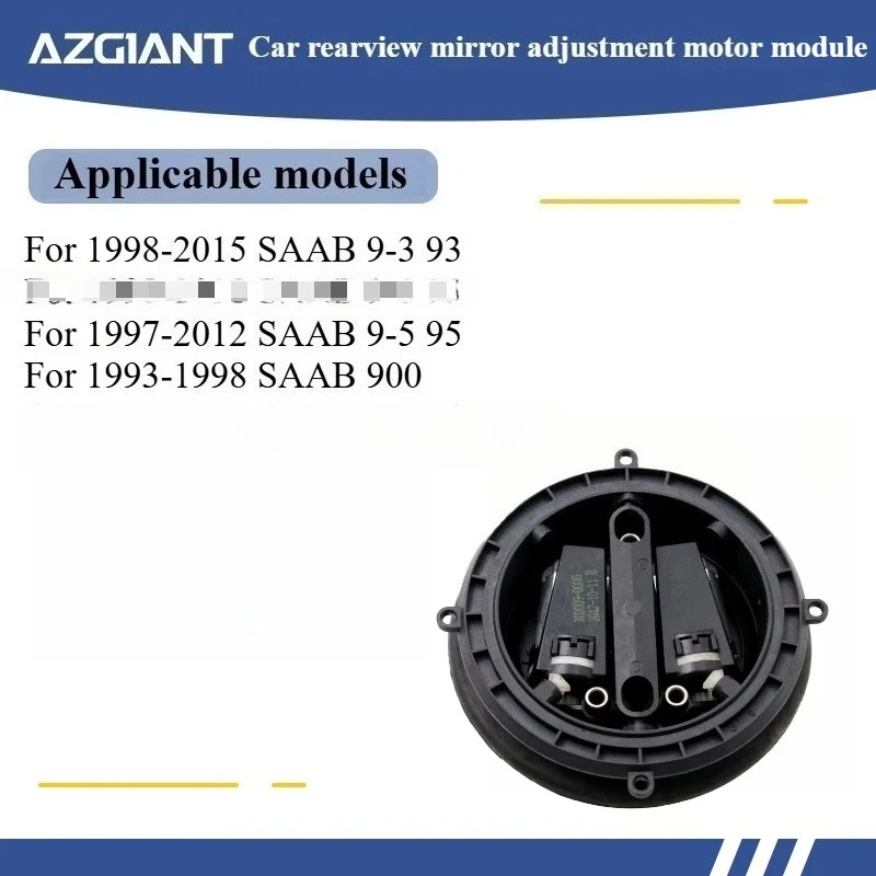 Azgiant Car Rearview Mirror Lens Glass Adjustment Motor Module for 1998-2015 SAAB 9-3 93/9-5 95 1997-2012 3PIN Original Parts