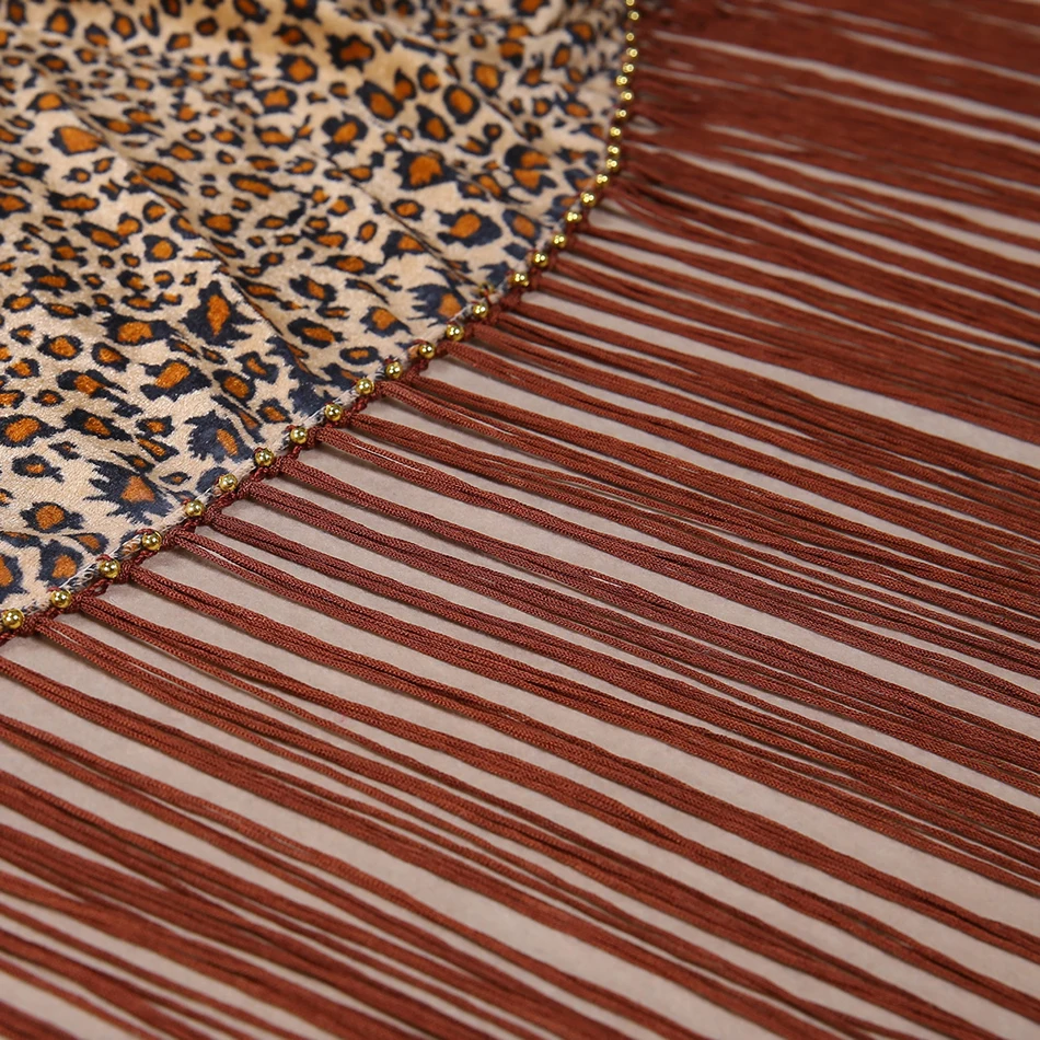 ベリーダンスヒップスカーフウエストチェーンベルトタッセルスカーフ 150 センチメートルロングヒョウ大人の女性のためのダンスウェア衣装ダンスアクセサリー