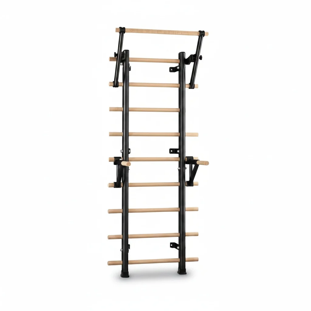 Swedish Ladder, 230cm Beech Wood Stretching Frame, Gym Stall Bars, Wood Fitness Rig, Cross Training Home Gym Equipment
