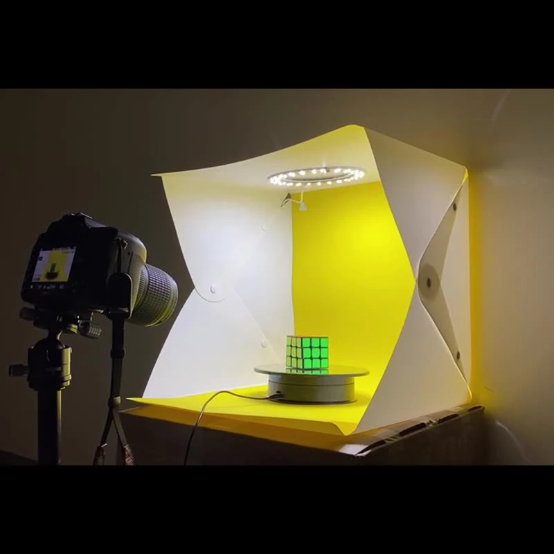 Espositore elettrico a specchio rotante 2 velocità peso massimo 3Kg 360 gradi Whirling Platform Photography