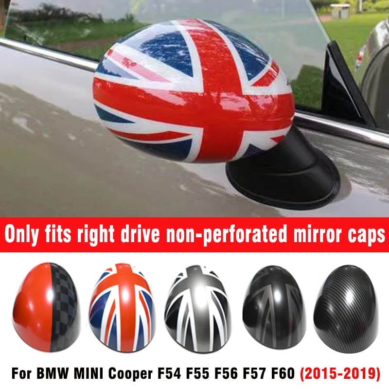 

Union Jack Door Rear View Mirror Covers Stickers Car-styling Decoration For BMW Mini Cooper One S JCW F56 F55 Accessories Orname