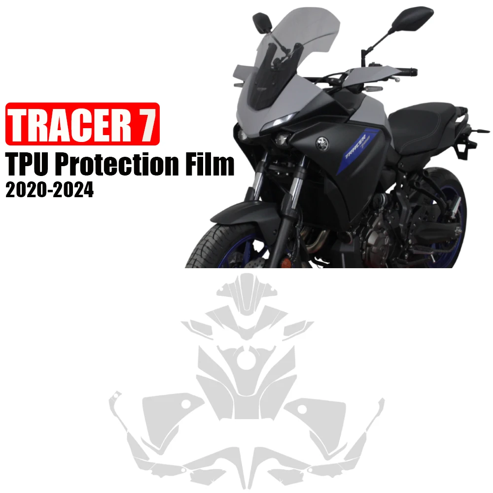 

Motorcycle PPF Complete Paint Protective Film Fairing For Yamaha Tracer 7 TPU Invisible Car Cover TRACER 7 Protection Stickers