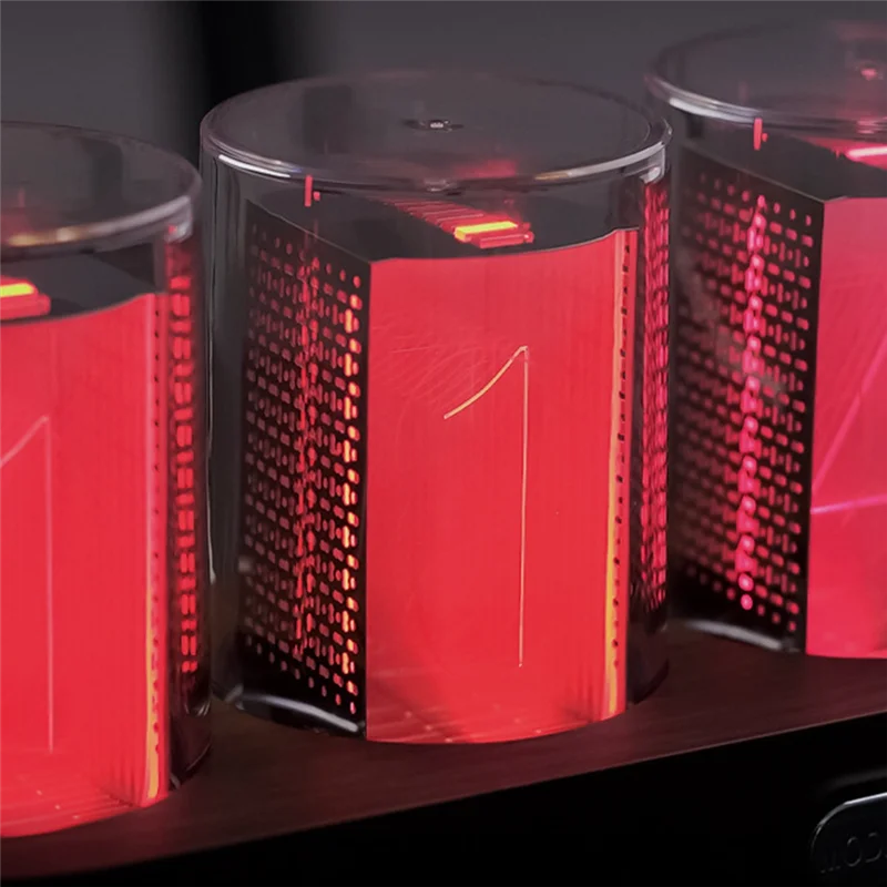

Y51A-Digital Nixie Tube Clock With RGB LED Glows Light For Home Desktop Decoration DIY Idea Birthday Gift Durable Reusable White