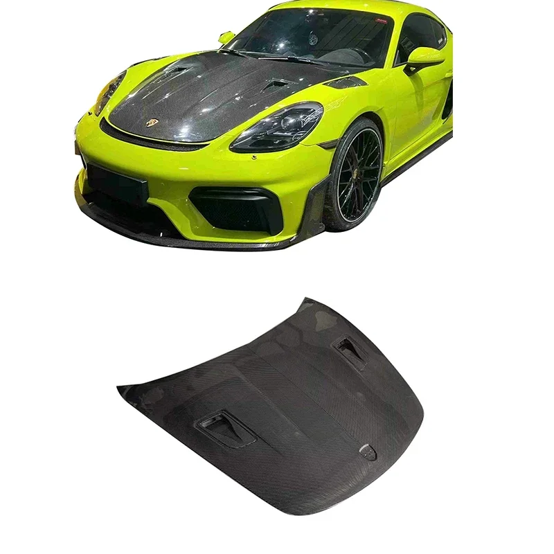 Dry Carbon Fiber GT4RS Style Engine Cover Hood For Porsche 718 981 perfect fitment