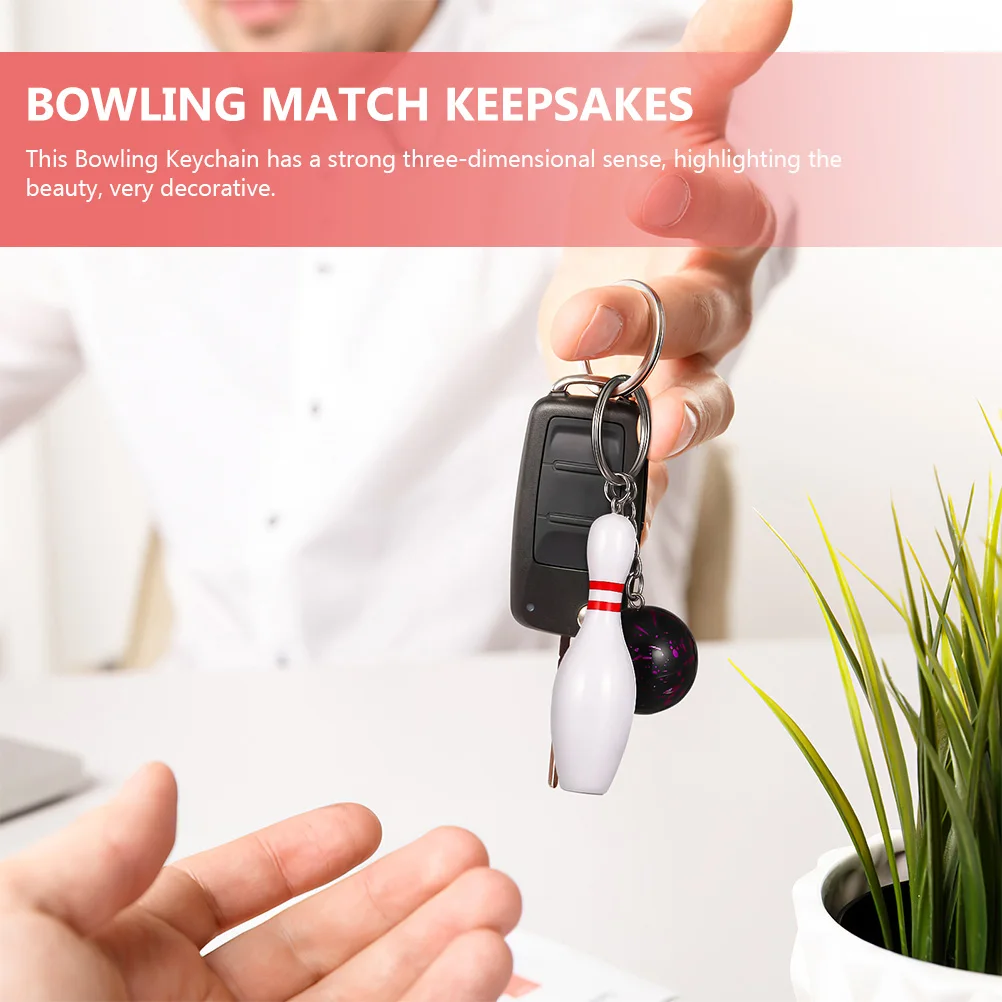 

12 Pcs Accessories for Bowling Keychain Mini Backpack Pin Bulk Charm Small Chains