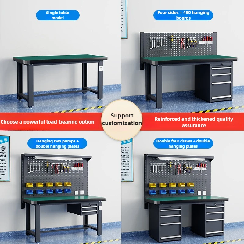Stainless Steel ESD Workbench Heavy‑Duty Anti‑Static Operating Bench For Lab Maintenance Mechanical Inspection Work