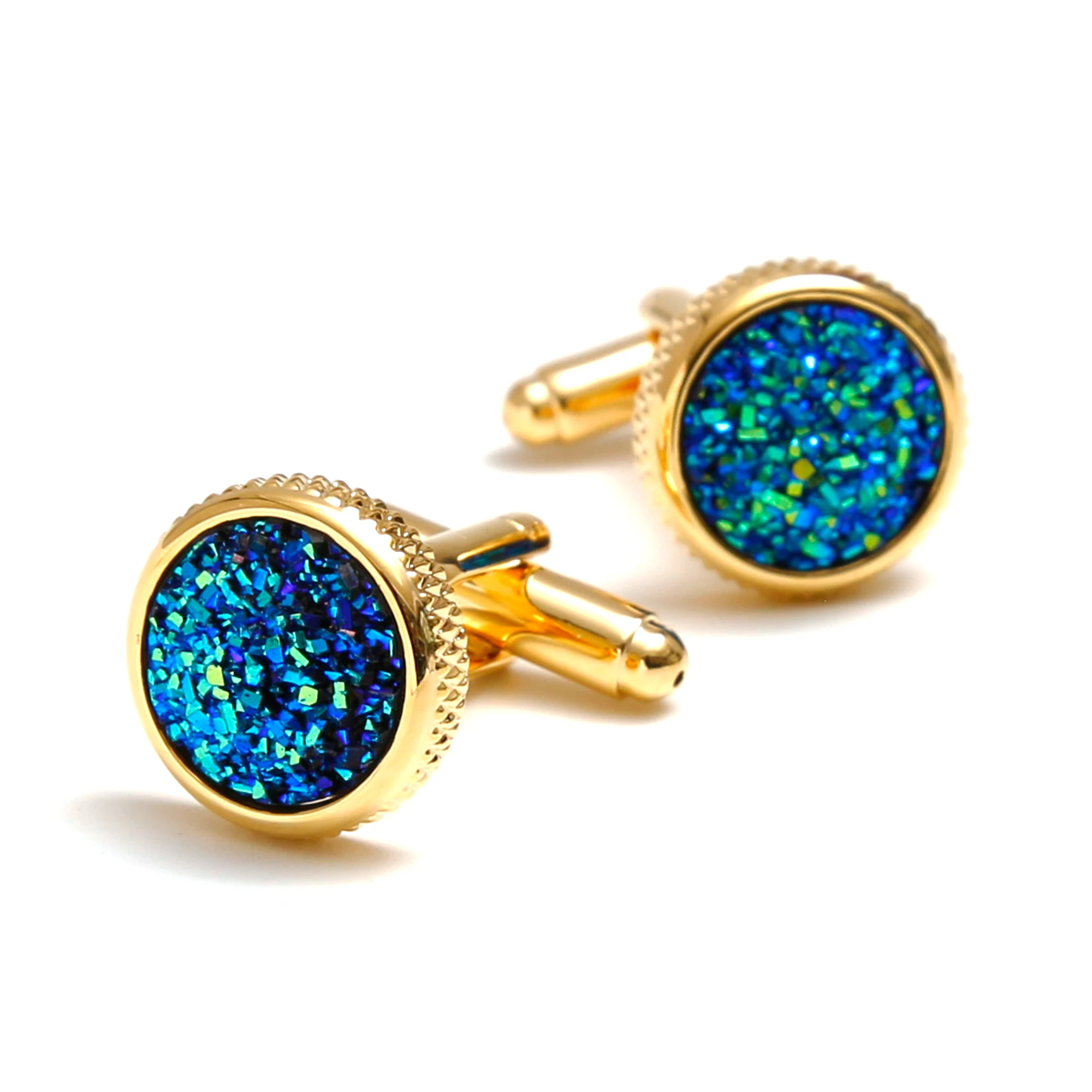 

Cufflinks for Men TOMYE XK25006 Cute Artistic Creativity Colored Crystal Round Dress Shirt Cuff Links Jewelry