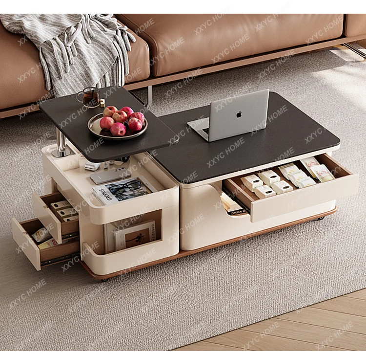 

Unique Storage Coffee Table Clear Rectangle Floor Modern Balcony Side Table Living Room Wood Wohnzimmertisch Furnitu