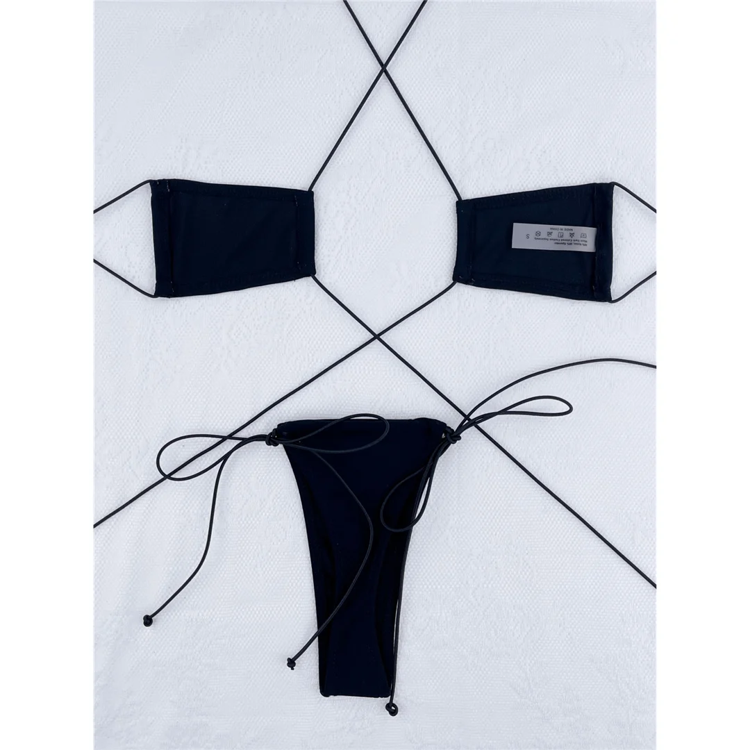 Sexy Neckholder Extreme Mini Micro Tanga Bikini Damen Bademode Zweiteiliger Bikini Badeanzug Badebekleidung Schwimmbekleidung V4595 – Detail 8
