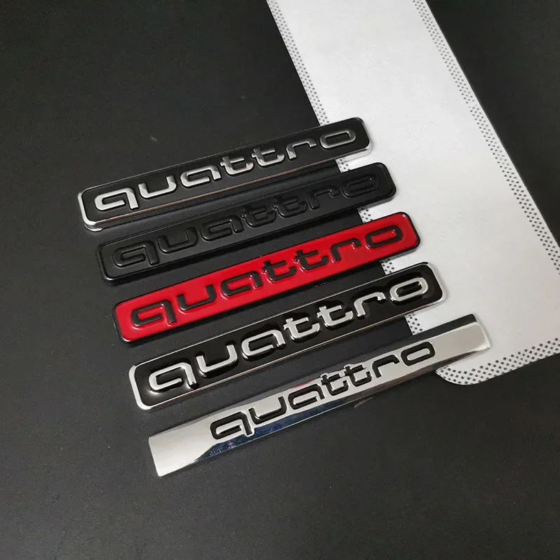 

3D ABS Car Styling Quattro Badge For Audi Quattro A4 A5 Q5 A1 Q7 B6 B8 B7 B9 B5 A3 8P Emblem Rear Trunk Decor Sticker Decals