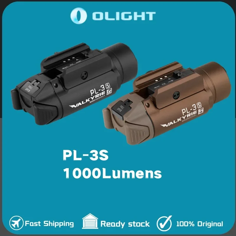 OLIGHT PL-3S Valkyrie 1000 Lumens Compact Rail-Mounted Tactical Light LED with Rail Locating Keys for 1913 Picatinny, GL Style