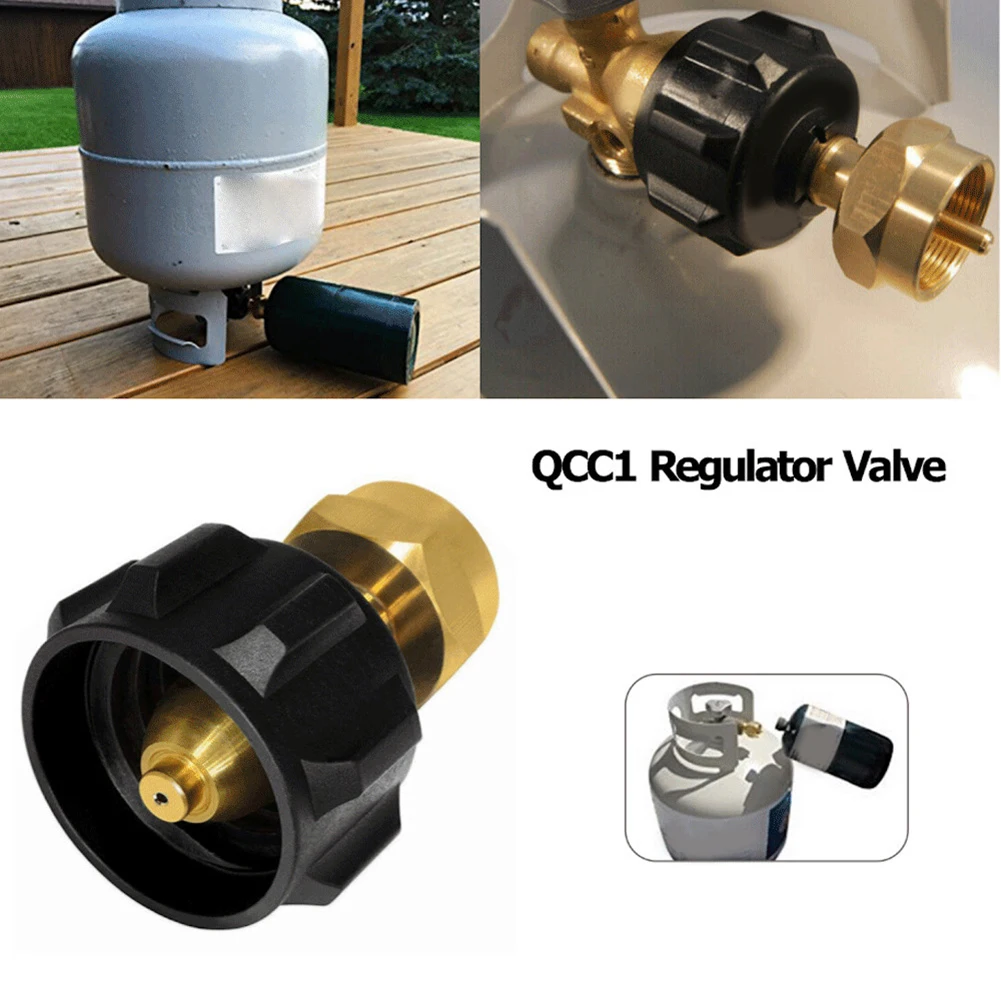 Propane Refill Adapter for 1 lb Bottles from 20 lb Tank Brass Construction Quick Easy Refill Outdoor Cooking Camping