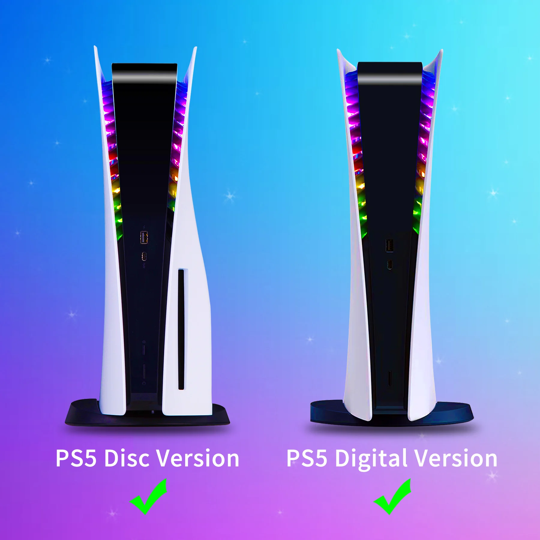 EXtremeRate-Kit de tiras LED RGB flexibles para consola ps5, accesorios de decoración DIY con control remoto IR, 7 colores, 29 efectos