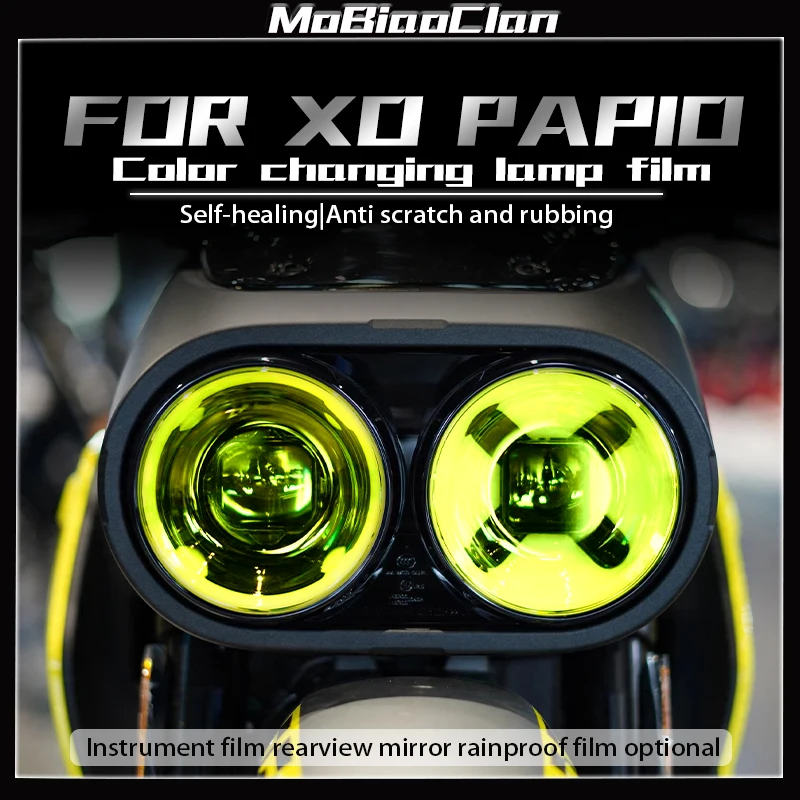 For CFMOTO XO PAPIO Motorcycle Headlight Taillight Lamp Film TPU Instrument film Transparent Protective Film Stickers Accessorie