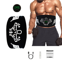 120cm Electric EMS Muscle Stimulation Abdominal Toning Belt Muscle Toner USB Smart Body Slimming Home Fitness Massager