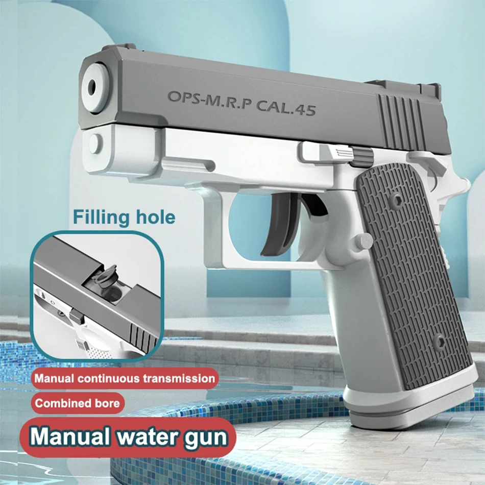 ปืนฉีดน้ําไฟฟ้าของเล่นแบบพกพาไฟฟ้าอัตโนมัติ Burst Water Gun เด็กของเล่นน้ํากลางแจ้ง