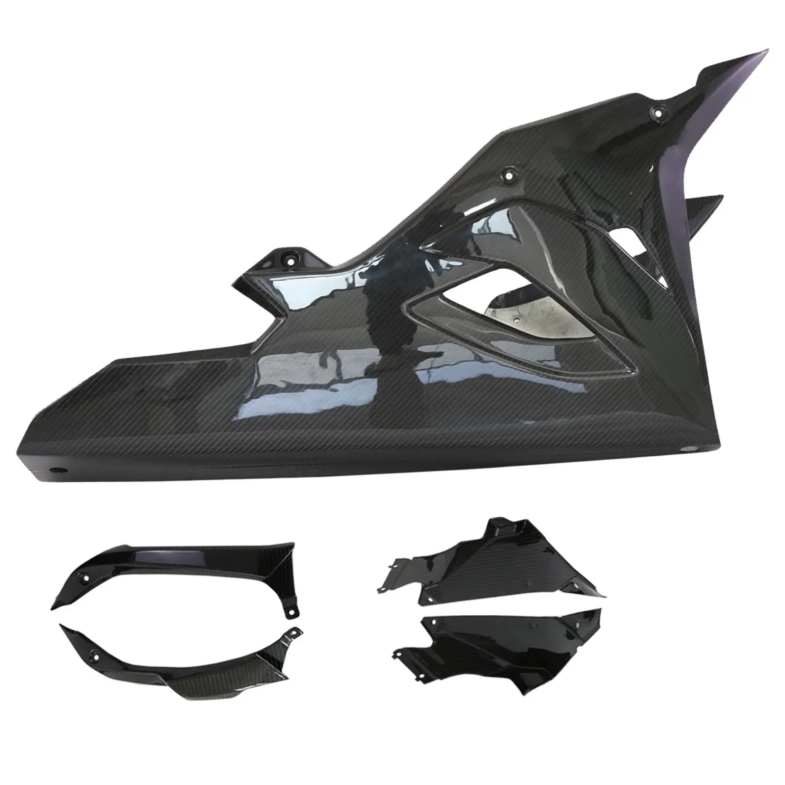 

For BMW S 1000 RR 2019-2023 M 1000 RR 2020-2022 100% Carbon Fiber Longer Belly Pan Models (without CAT)