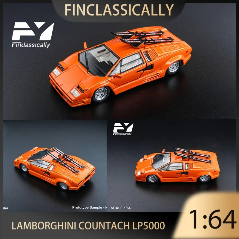 

Findclassically 1:64 Countach LP5000 Orange Sled Version, литая под давлением модель из сплава, коллекционный орнамент, корабль сейчас