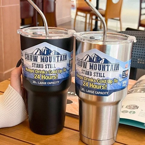 Freeze Thermos Cup with Straw