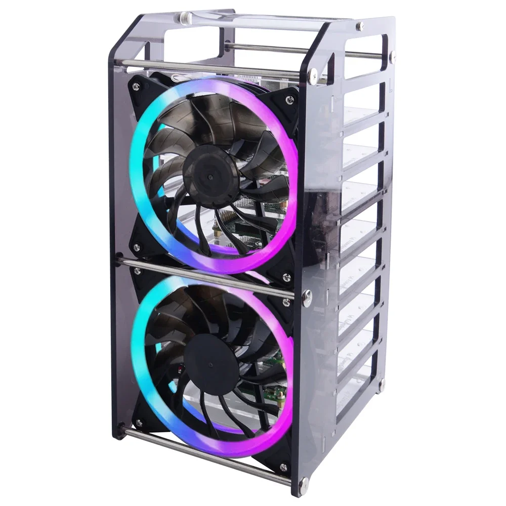 2026 New 8 Layers Cluster Acrylic Case For Raspberry Pi 5