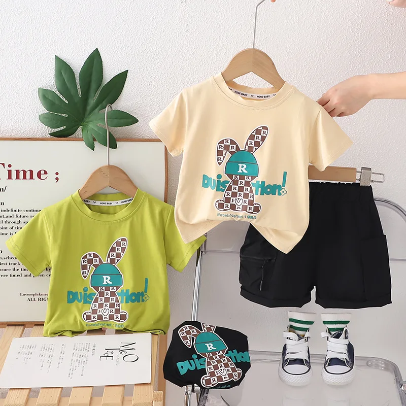 

Boys Clothing Sets 2024 Summer Children Cotton T-shirts Shorts 2pcs Tracksuits For Baby Sports Suit Kids Jogging Outfits Toddler