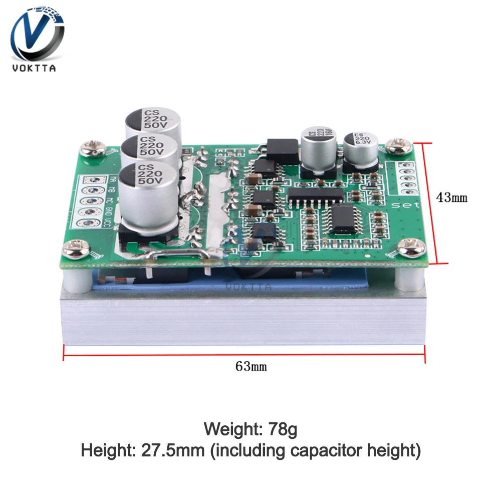 高速モーター制御ボード,ブラシレスモーターコントローラー,hallドライバーボード,DC 12-36v,500w