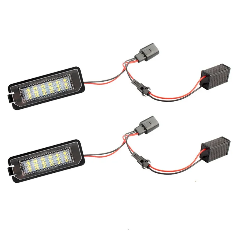 

2pcs for VW GTi Golf 4 5 6 7 MK4 MK5 MK6 MK7 Passat B7 CC EOS Scirocco Beetle LED Number License Plate Lights with Canbus