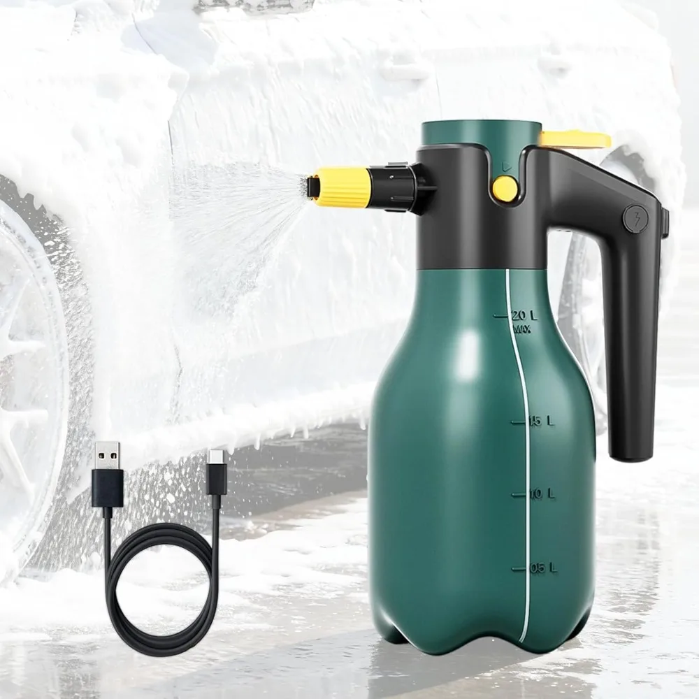 

Portable Foam Sprayer Electric Pressurized Foam Sprayer 2L Cordless Pump Sprayer with One Touch Lock for Car Wash House