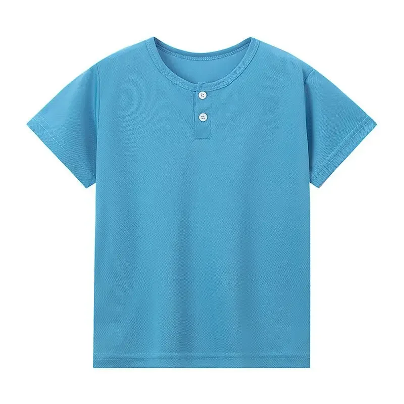 

3-12 Years Children Boys Quick Drying Short Sleeve T shirt Summer Breathable Sports O Neck Tops Sportwear