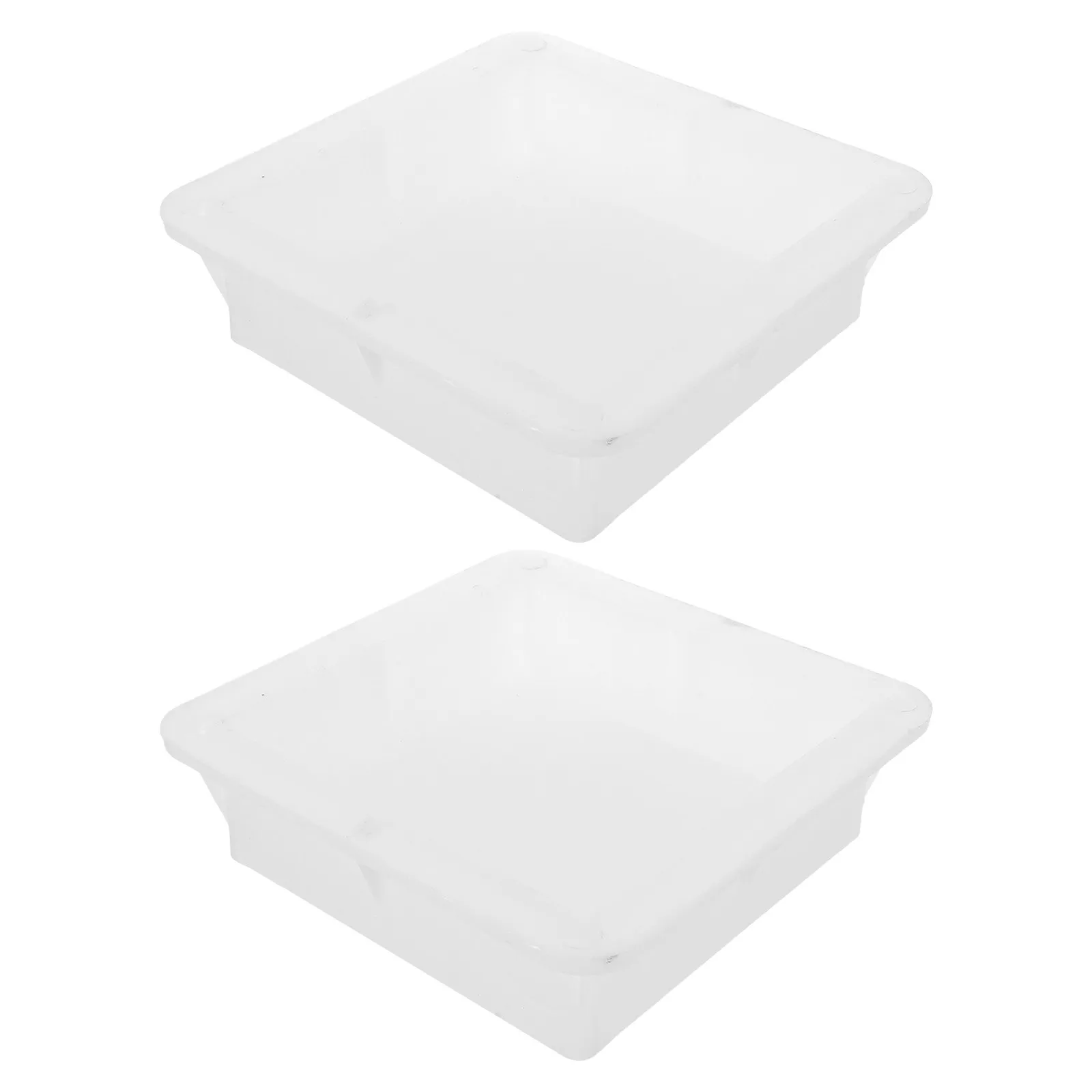 2Pcs Water Cement Paving Mold Square Brick 7.3x7.3x2.2 Reusable Concrete Sidewalk Patio Garden Block Form DIY Landscaping Path