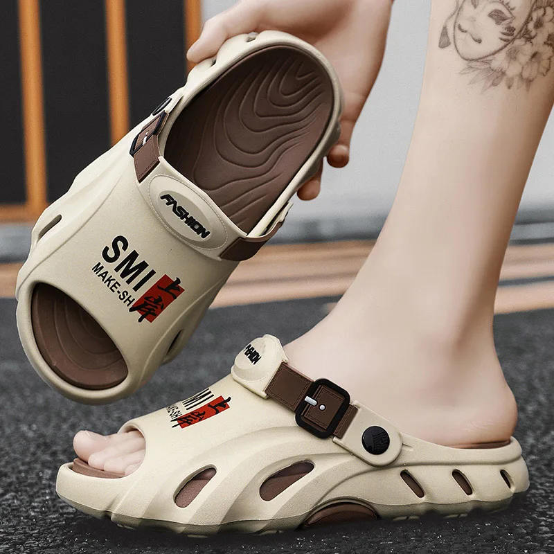 

Men's Slippers Summer shoes men New Fashion Lightweight Sandals Outdoor Non Slip Wear Resistant Beach Breathable Sandals