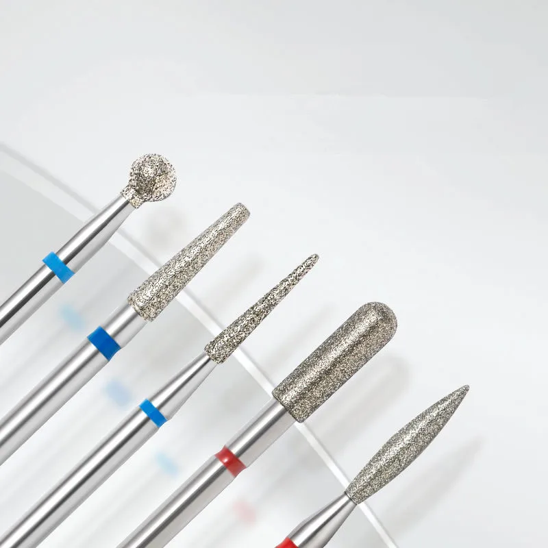 5 teile/satz Nagel Dateien Diamant Sand Bohrer Häutchen Polieren Bit Nagel Schleifen Kopf Elektrische Maniküre Set
