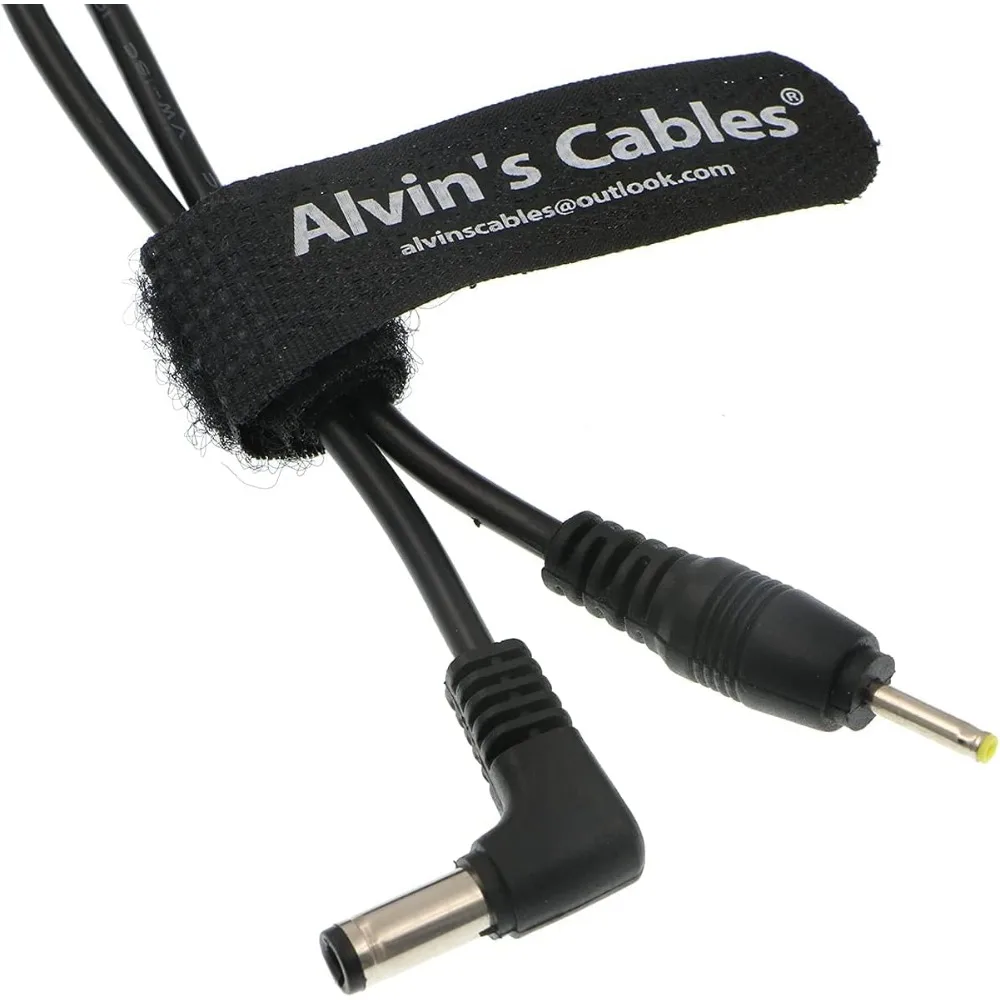 Alvin’s Cables DC Power-Cable for BMPCC Blackmagic Design Pocket Cinema Right Angle DC to 2.5 0.7mm DC 12V Cord 12inches| 30cm