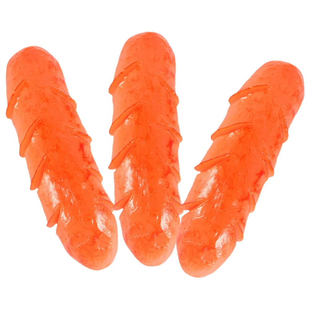 3pcs Realistic Fake Roasted Sausage Pvc Simulation Hot Dog Decor For Bakery Restaurant Display Photography Props Party Table