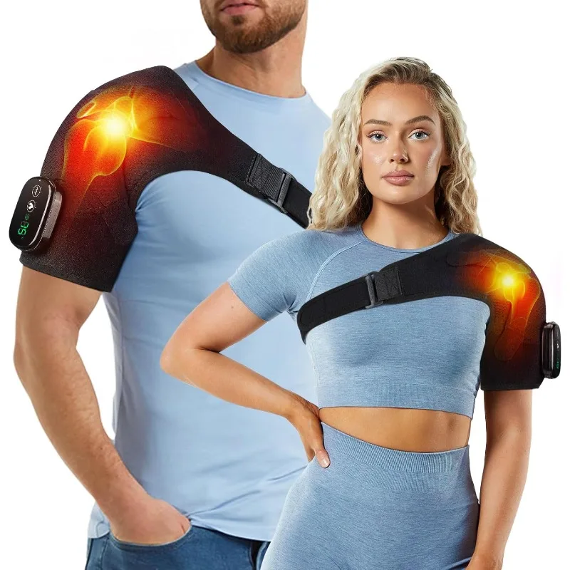 

Adjustable Temperature Shoulder Massager Electric Heated Vibration Steamer Belt Smart Massage Machine 3 Modes for Relaxation