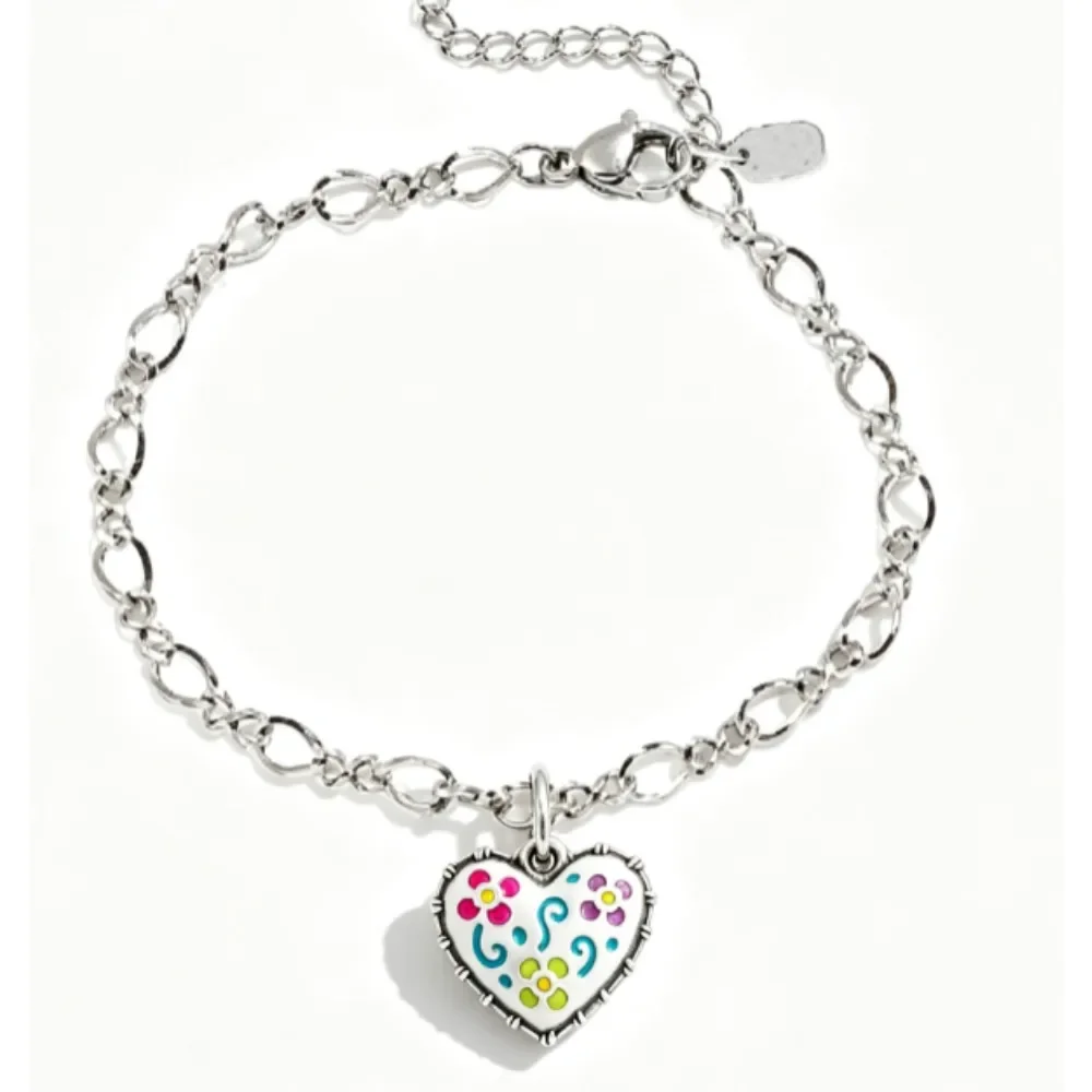 2027 S925 Sterling Silver Open Oval Link Bracelet Featuring Colorful Floral Heart Twin Houses Thistle Flower Colorado Rectangular Tag Charms With Adjustable Extension Chain Lobster Clasp Polished Silver Finish Stackable Wrist Jewelry Gift for Women Girls