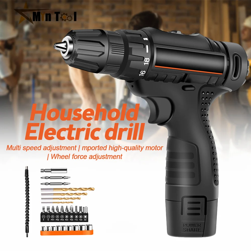 

12V Cordless Electric Drill Screwdriver Electric Screwdriver Drill Driver Speed Drilling Machine Electric Tool Power Tool