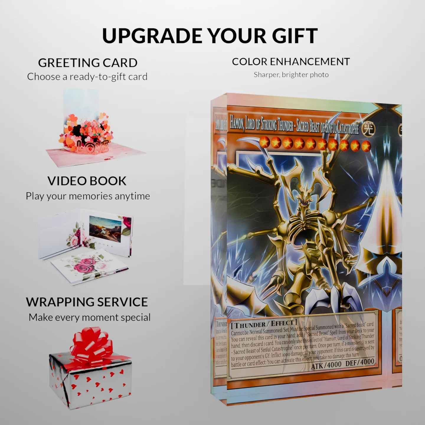 Yu-Gi-Oh YGO Hamon Lord of Striking Thunder Sacred Beasts Clear Acrylic Block Anime Goods Desktop Ornament Desk Decor Gift