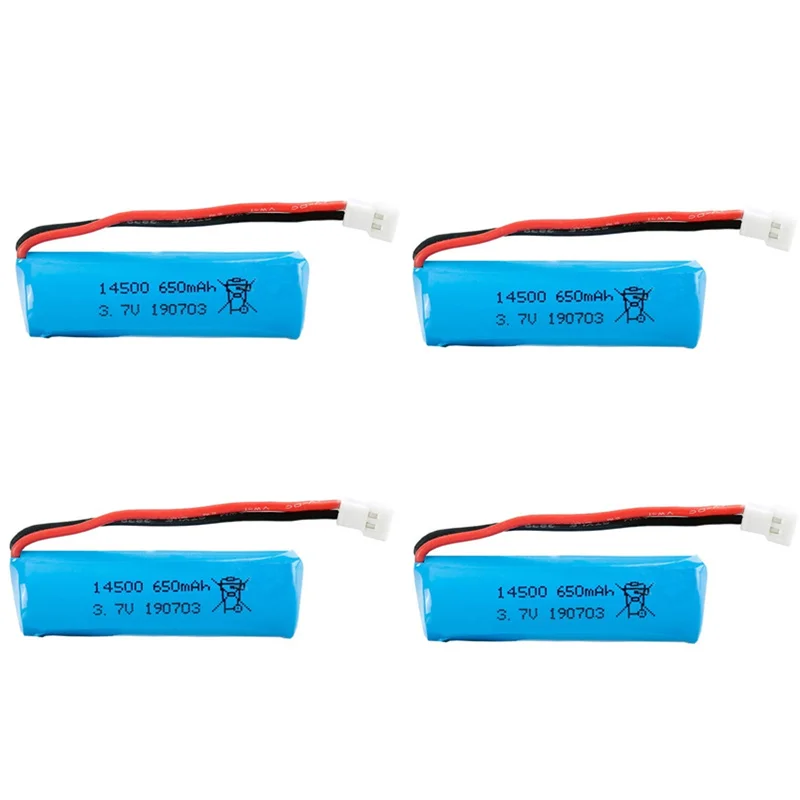 1/2/3/5/10Pcs 3.7V 650mAH bateria Lipo dla H116 zdalnie sterowana łódź helikopter cysterna samochodowy 1s 3.7V 14500 akumulator