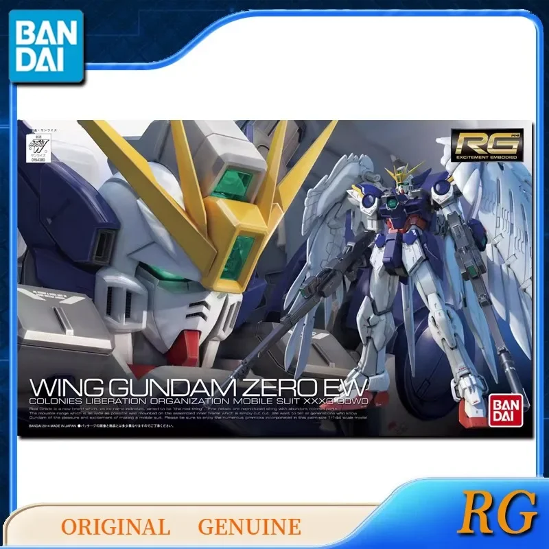 Bandai Original Genuine RG WING GUNDAM ZERO EW Anime Action Figures Toys for Boys Girls Kids Gift Collectible Model Ornaments